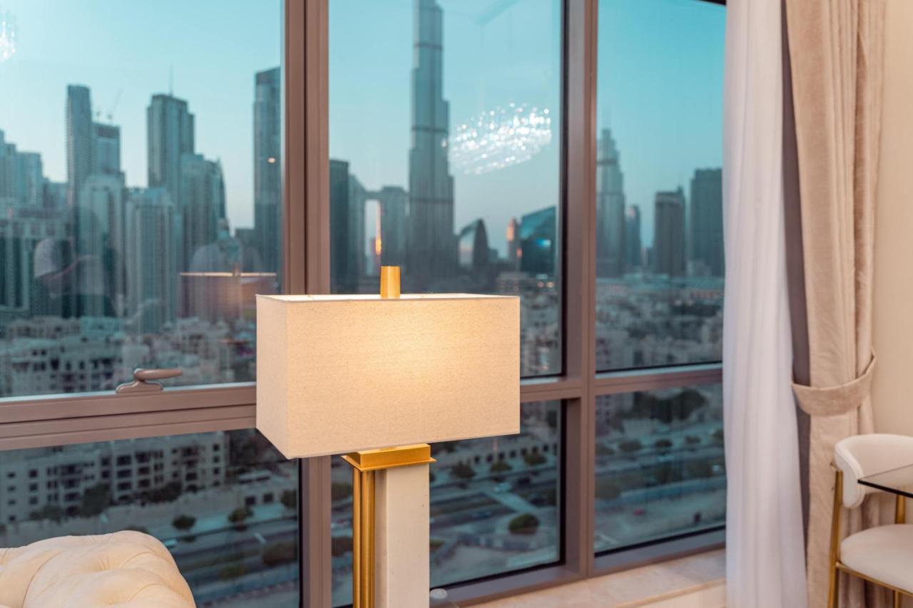 Elite Royal Apartment - Panoramic Full Burj Khalifa, Fountain & Skyline View - Baron Dubaj Kültér fotó