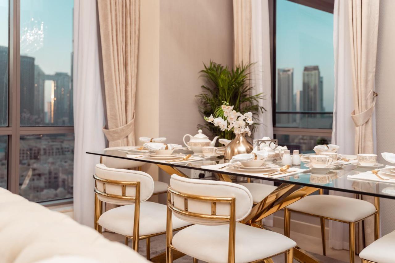 Elite Royal Apartment - Panoramic Full Burj Khalifa, Fountain & Skyline View - Baron Dubaj Kültér fotó