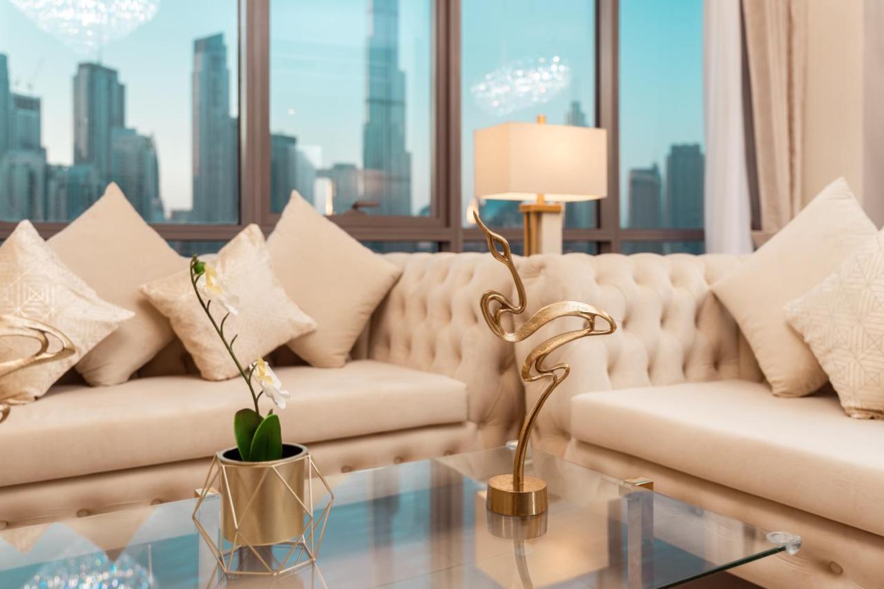 Elite Royal Apartment - Panoramic Full Burj Khalifa, Fountain & Skyline View - Baron Dubaj Kültér fotó